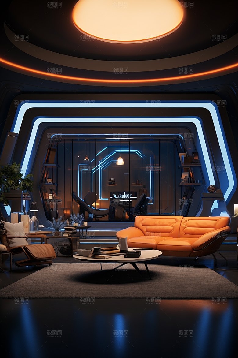 C4D科幻空间空间效果背景