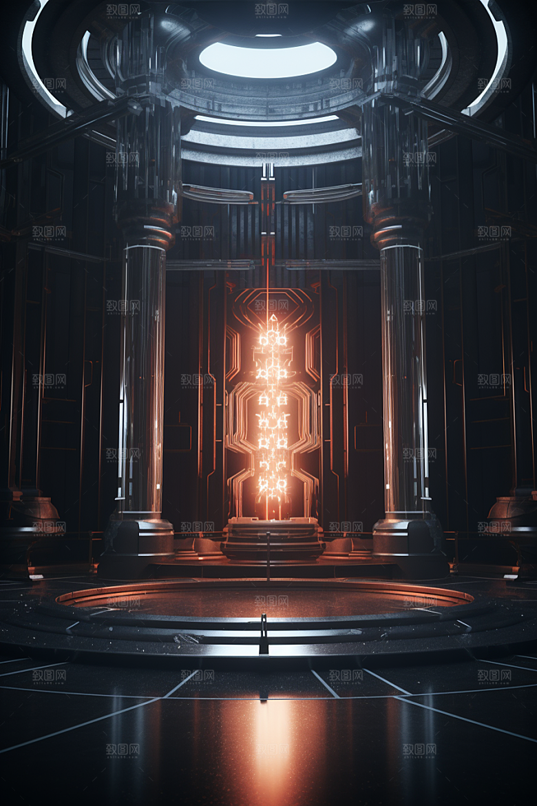 C4D科幻空间3D科技背景