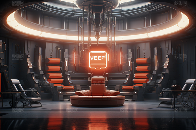 C4D科幻空间立体空间背景