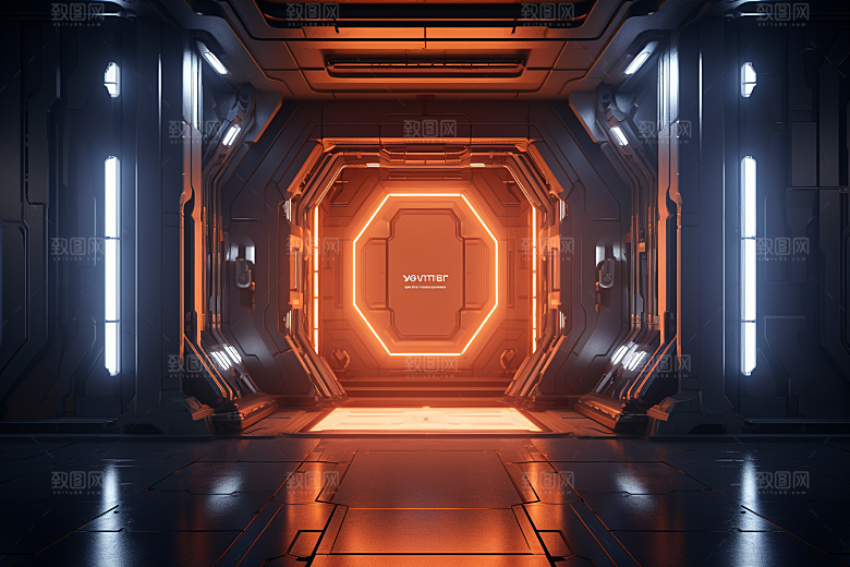 C4D科幻空间效果空间背景