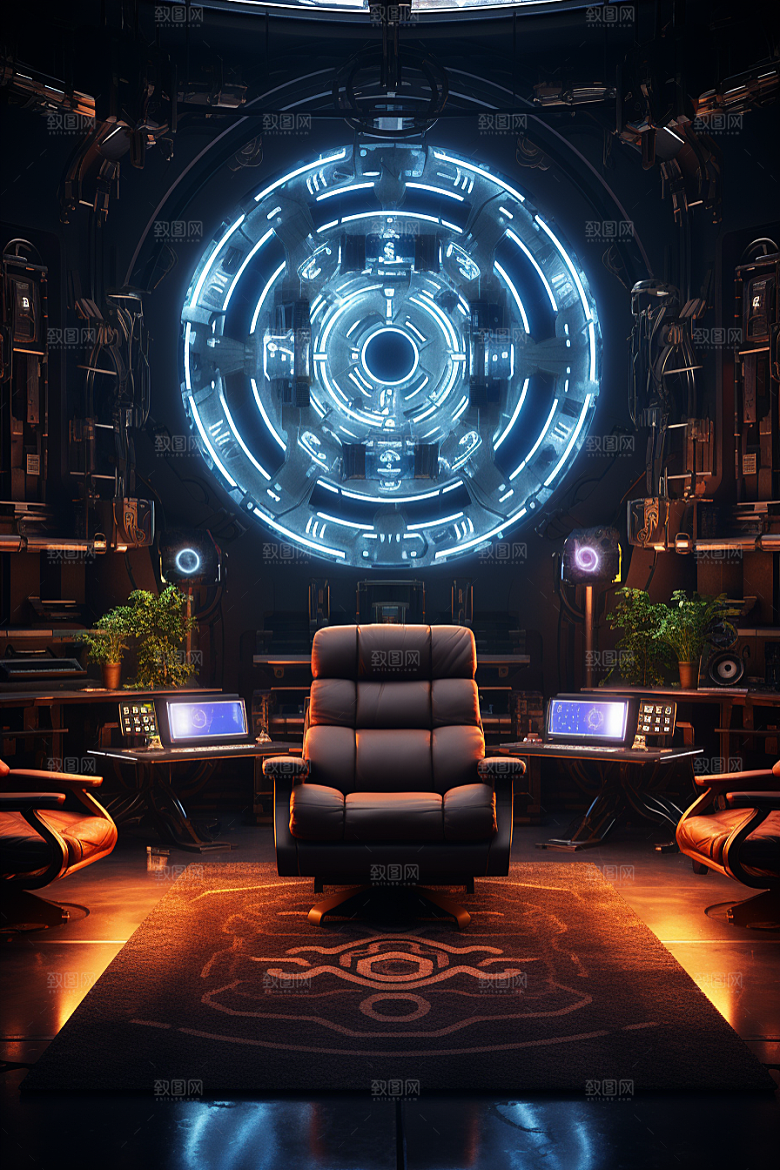 C4D科幻空间未来感模型背景