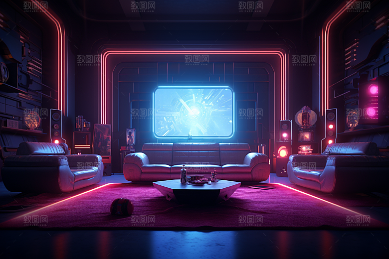 C4D科幻空间3D渲染背景