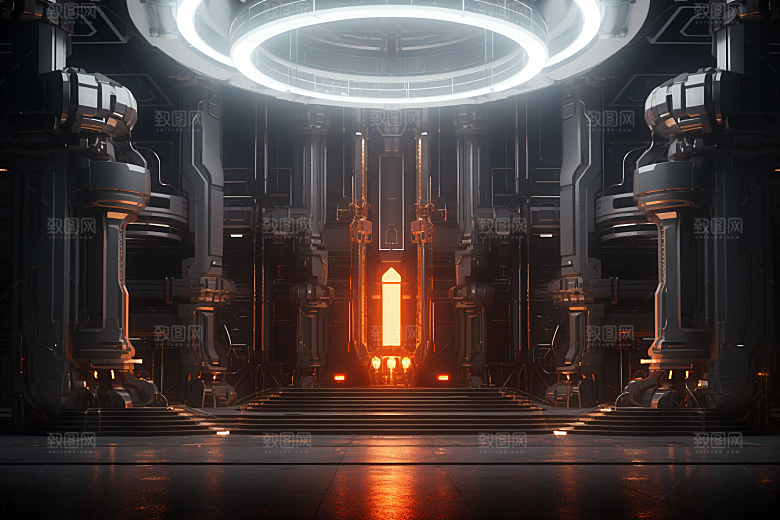 C4D科幻空间3D模型背景