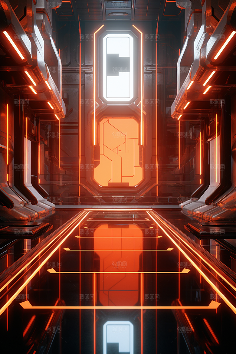 C4D科幻空间想象力模型背景