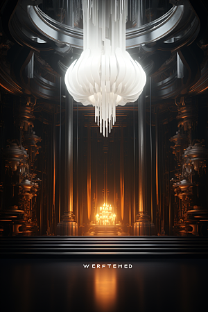C4D科幻空间想象力3D背景