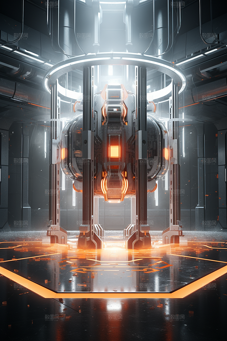 C4D科幻空间想象力模型背景
