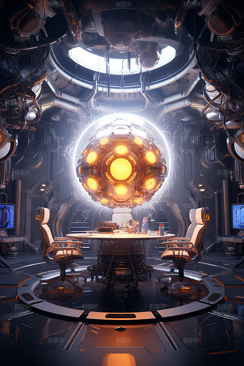 C4D科幻空间想象力3D背景