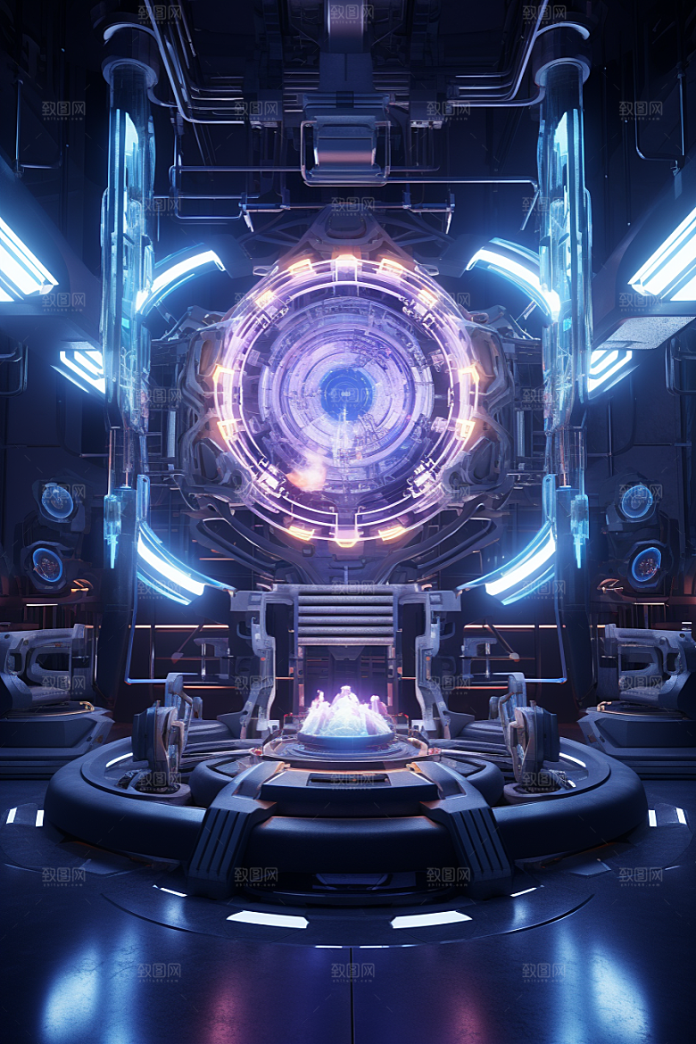 C4D科幻空间未来感渲染背景