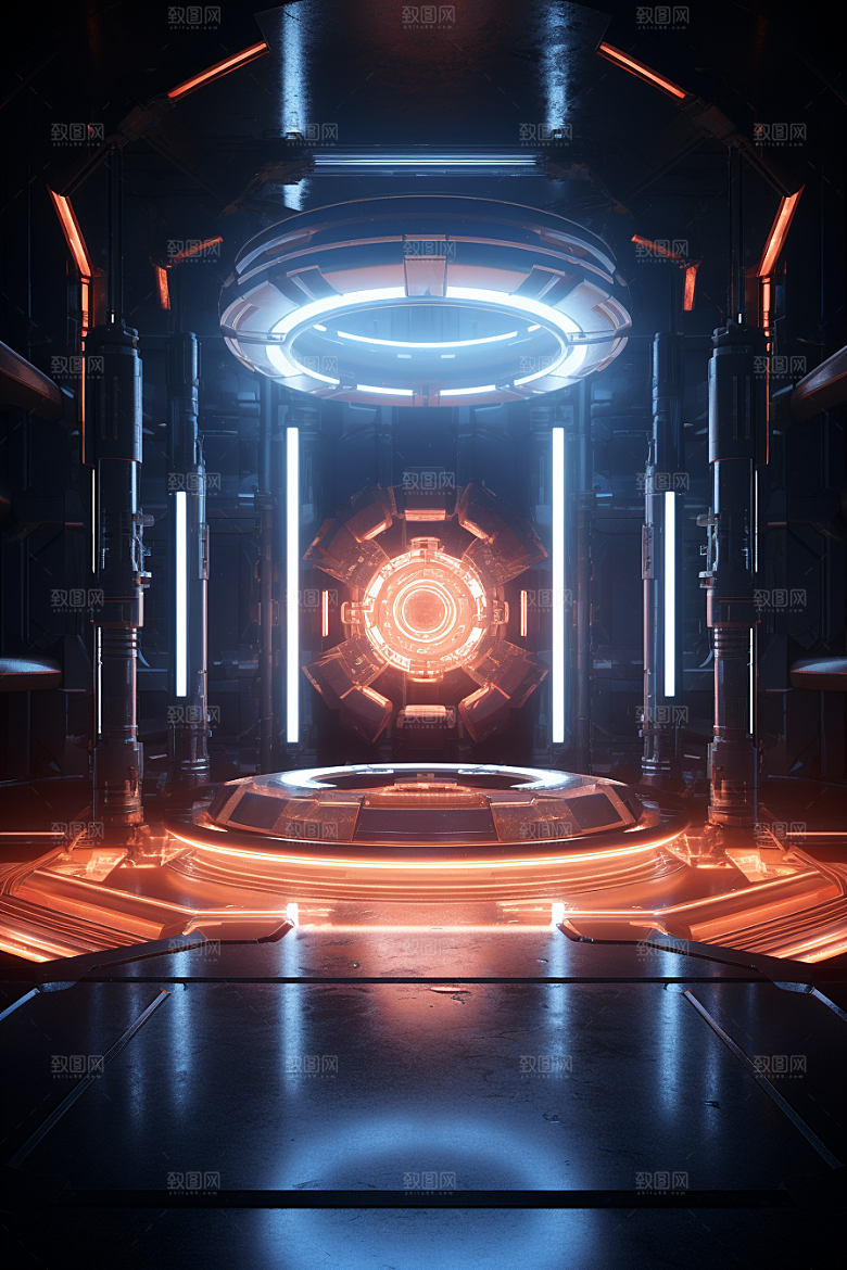 C4D科幻空间想象力模型背景