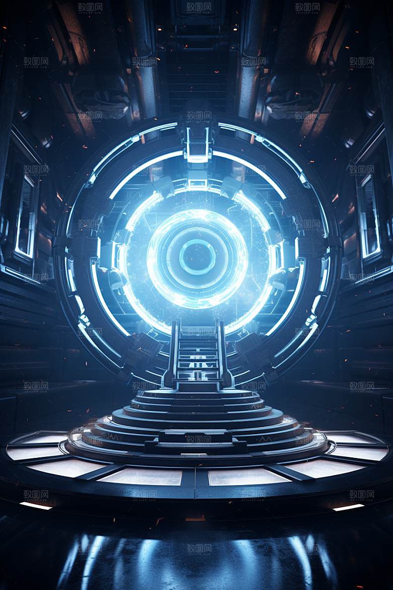 C4D科幻空间3D渲染背景