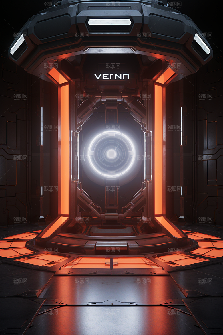 C4D科幻空间未来感效果背景