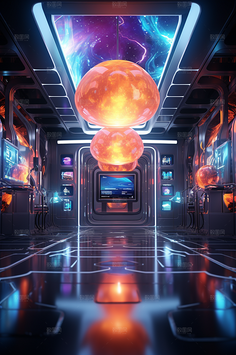 C4D科幻空间科技3D背景