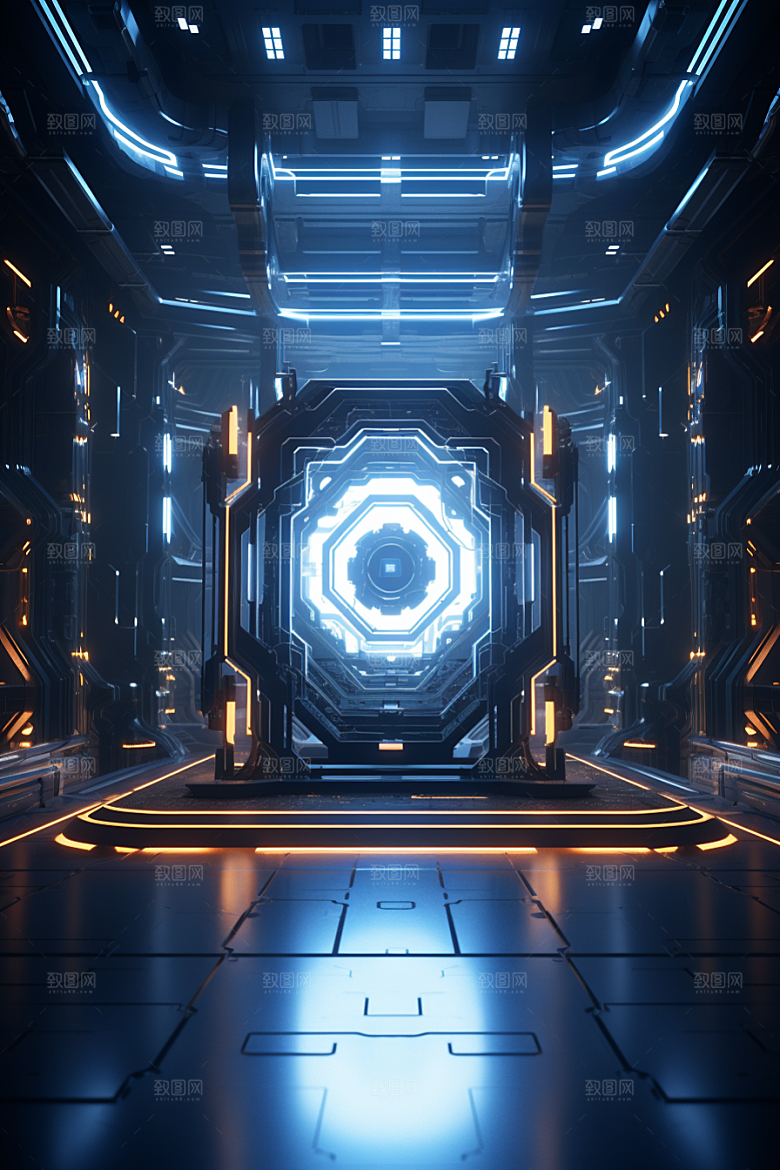 C4D科幻空间未来感高清背景