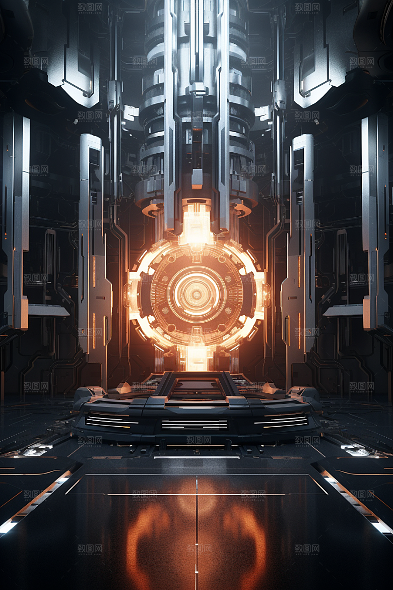 C4D科幻空间3D未来感背景