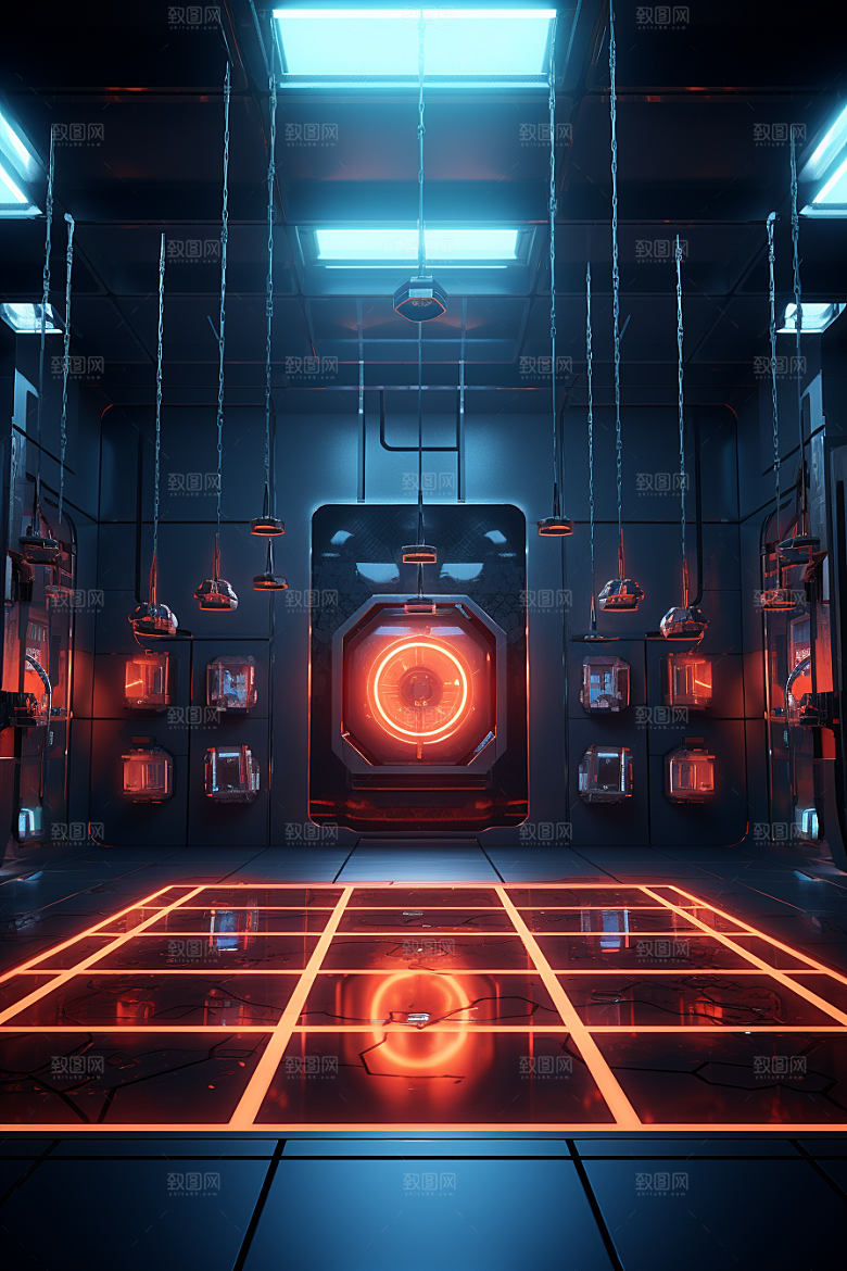 C4D科幻空间3D想象力背景