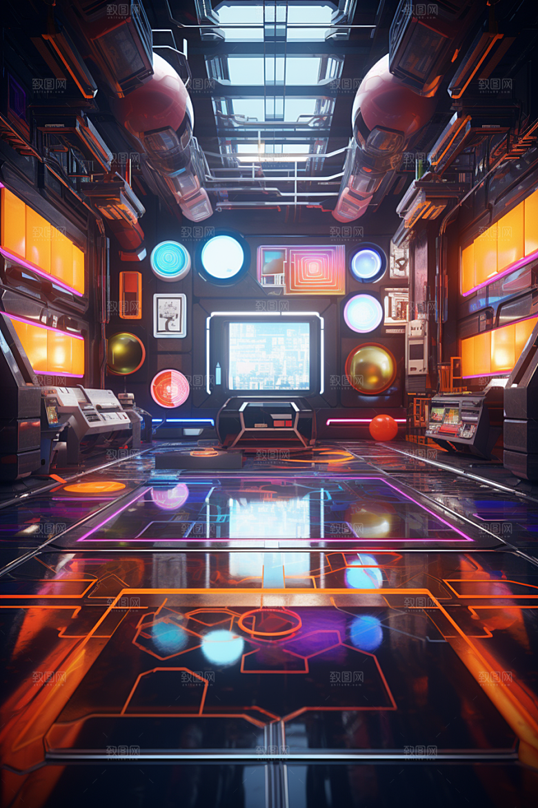C4D科幻空间未来感高清背景