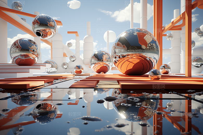 C4D科幻空间未来感空间背景
