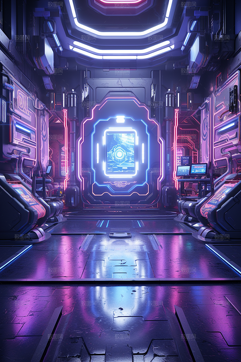 C4D科幻空间3D模型背景