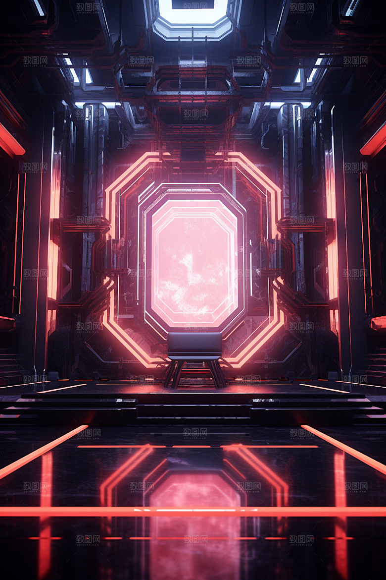 C4D科幻空间空间立体背景