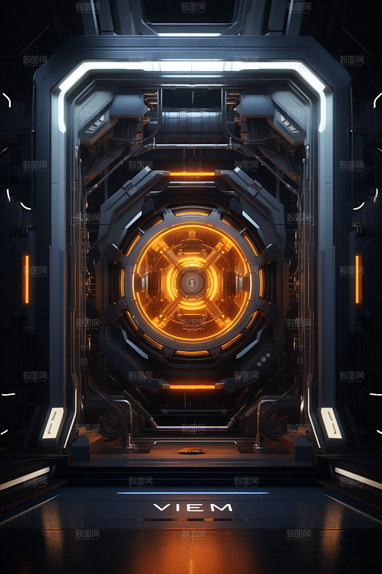 C4D科幻空间未来感渲染背景
