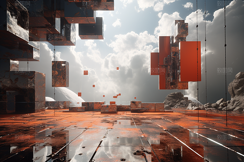 C4D科幻空间效果想象力背景