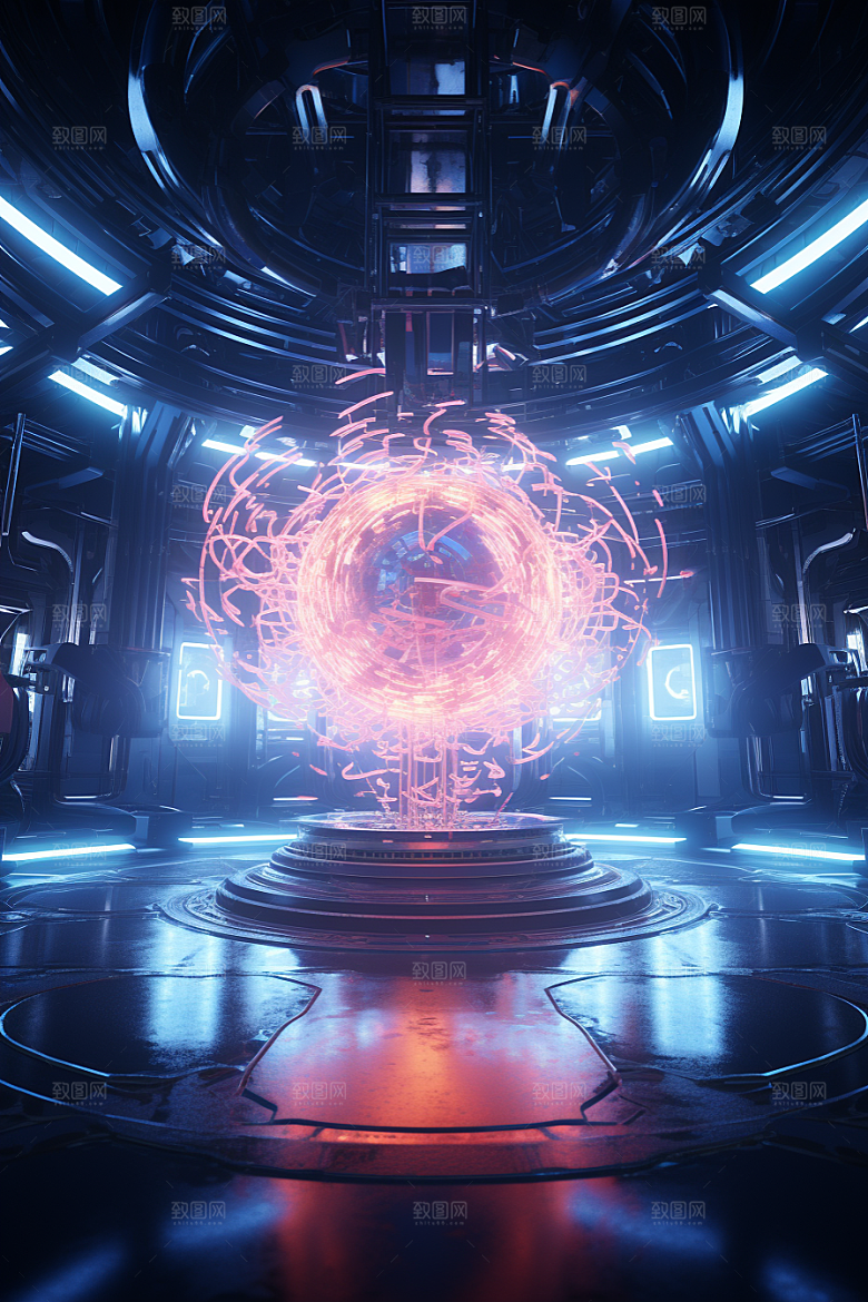 C4D科幻空间科技模型背景