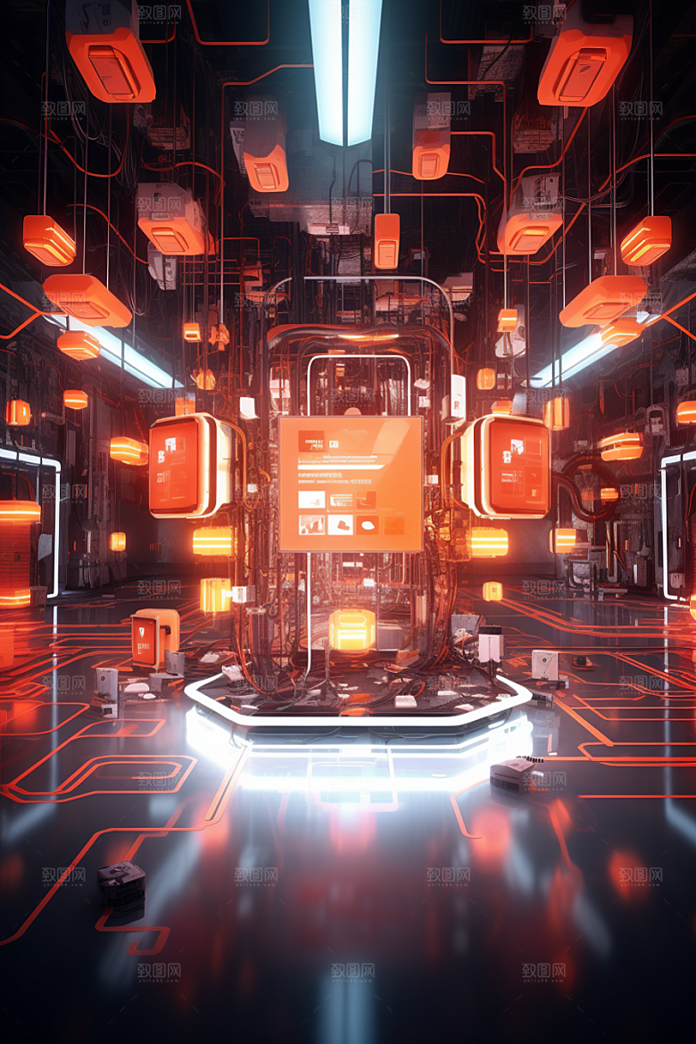 C4D科幻空间高清立体背景