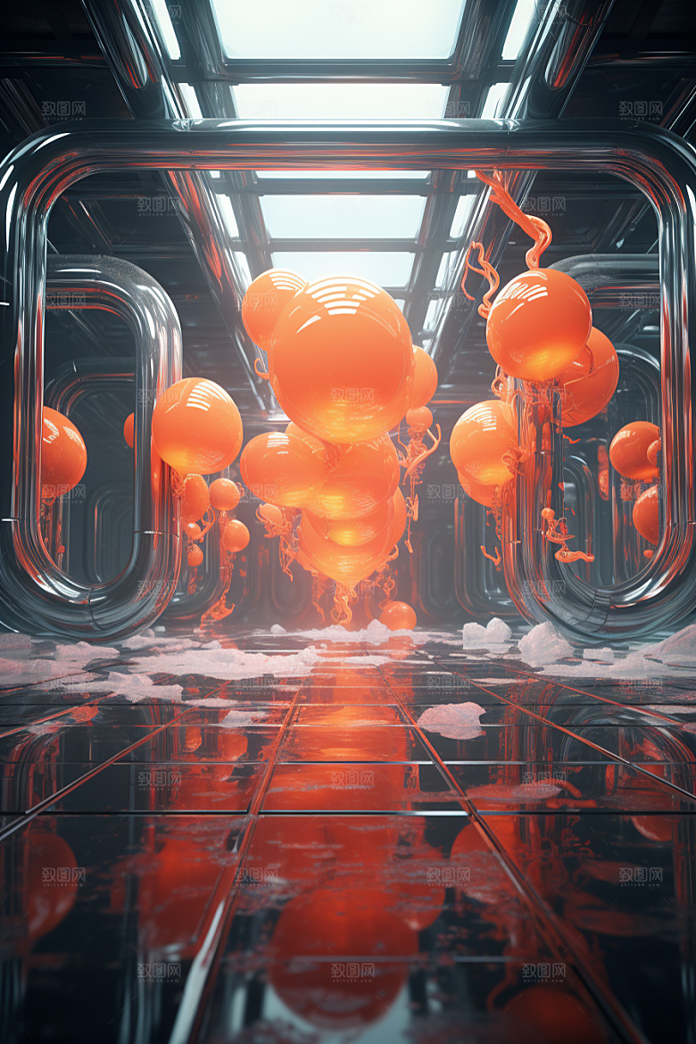 C4D科幻空间立体高清背景