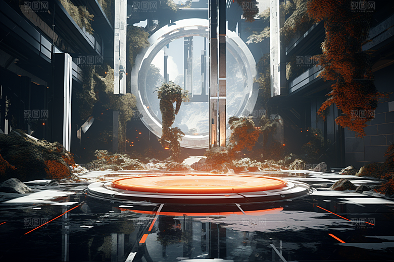 C4D科幻空间效果未来感背景
