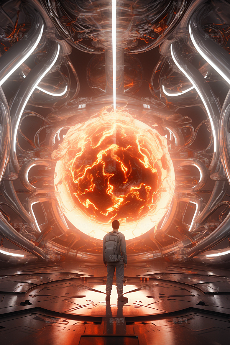 C4D科幻空间想象力渲染背景