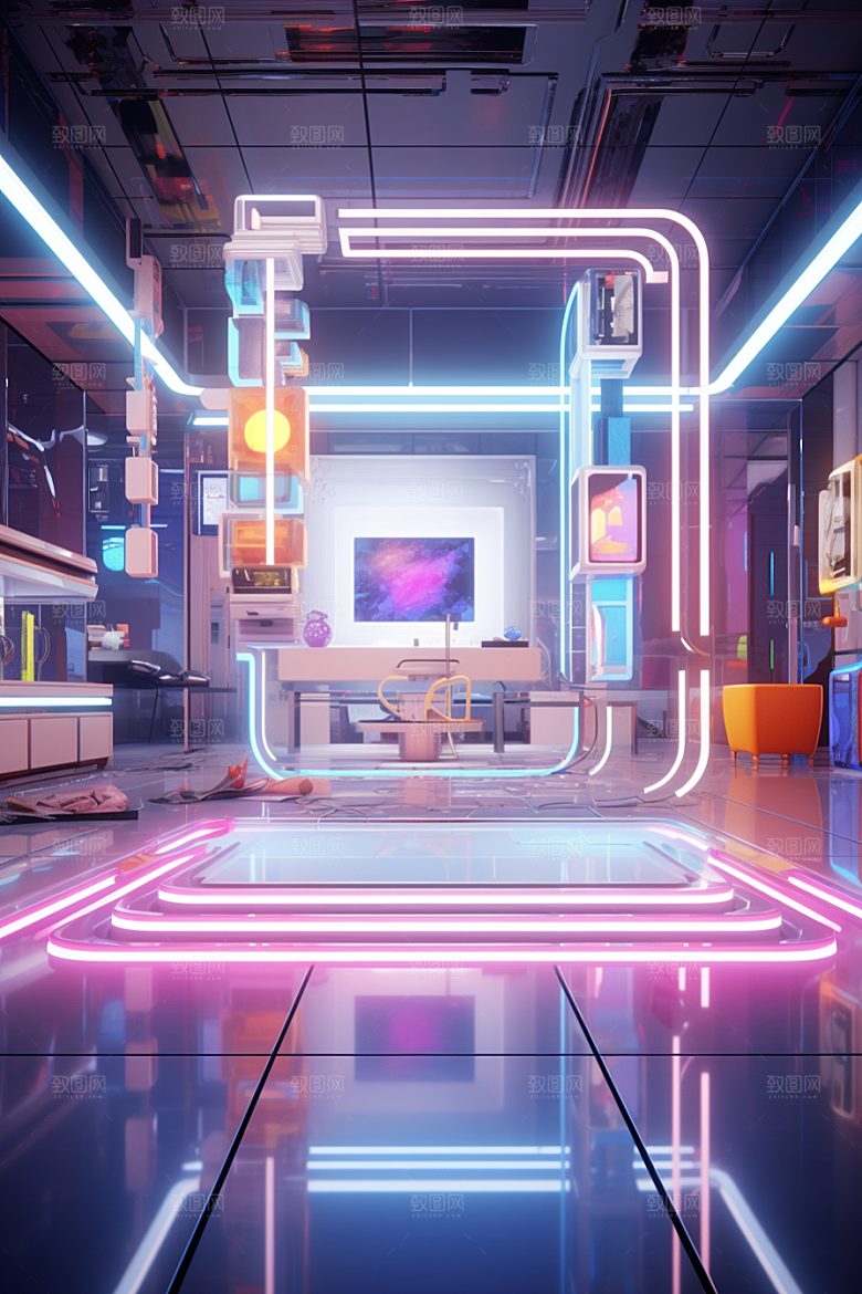 C4D科幻空间渲染空间背景
