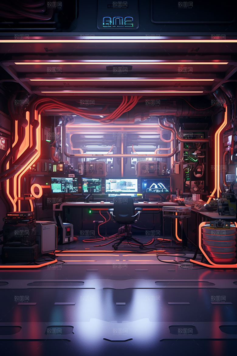 C4D科幻空间渲染3D背景