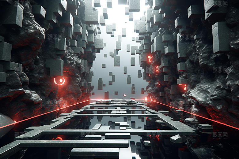 C4D科幻空间科技效果背景