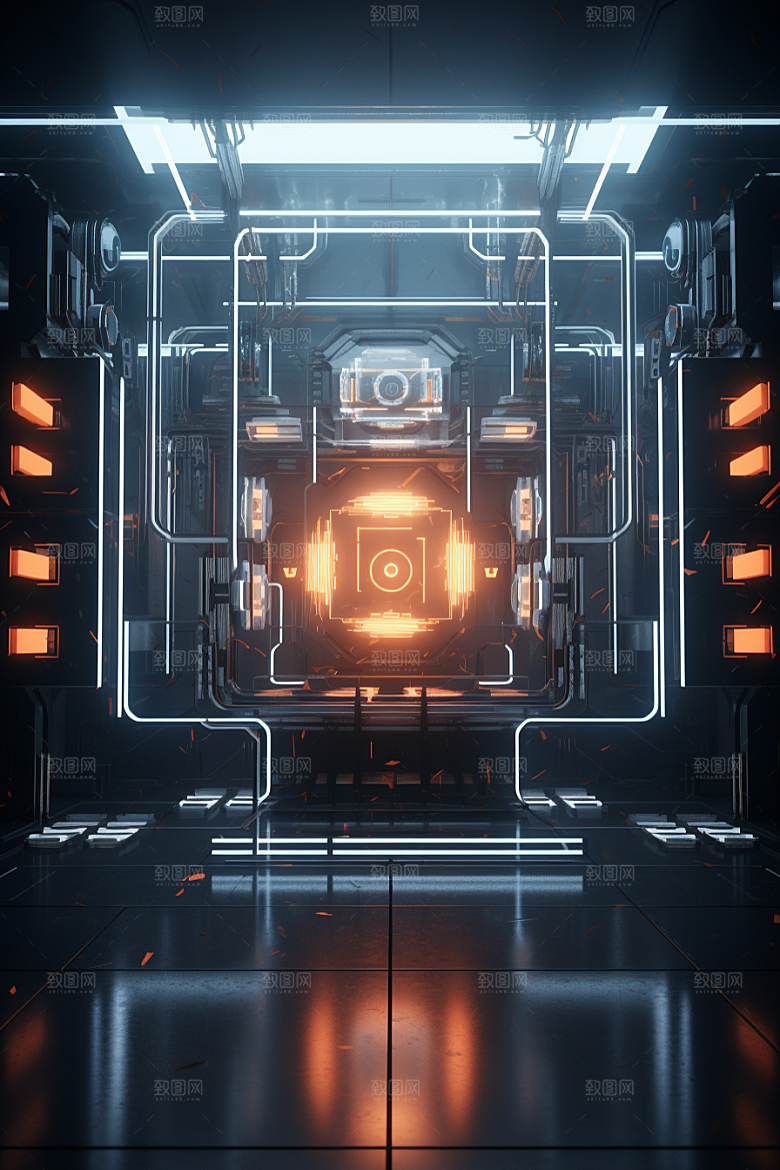 C4D科幻空间高清立体背景