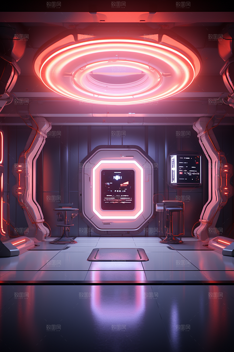 C4D科幻空间效果渲染背景