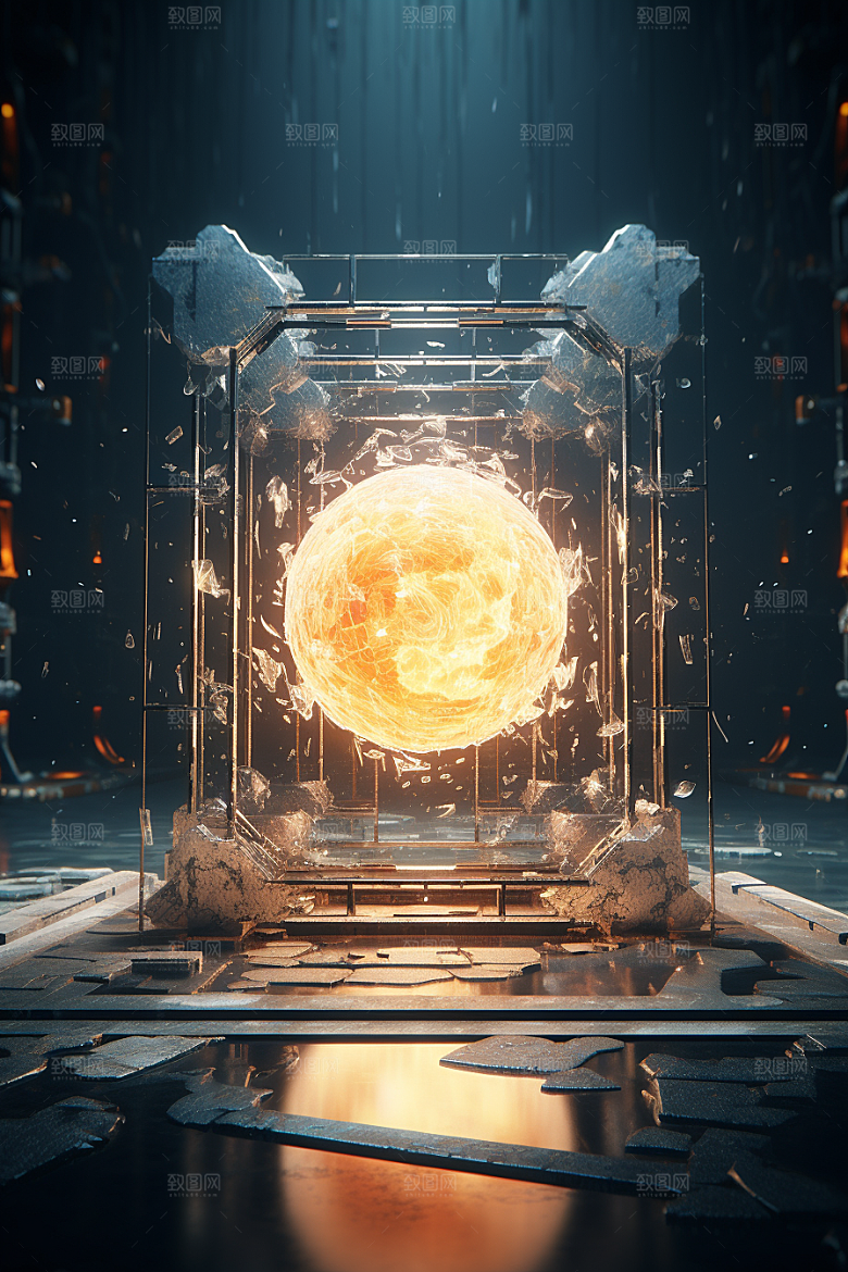 C4D科幻空间未来感科技背景