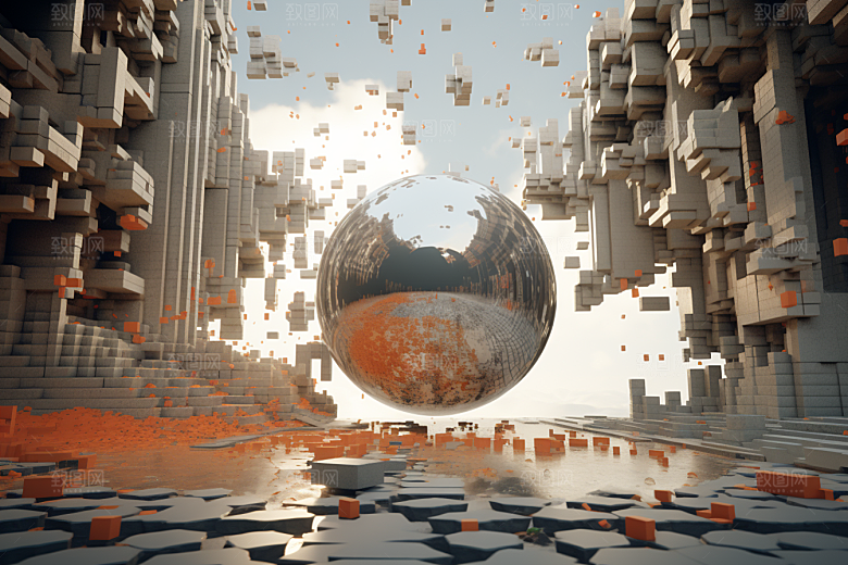 C4D科幻空间科技立体背景