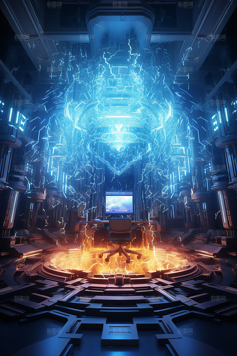 C4D科幻空间渲染未来感背景