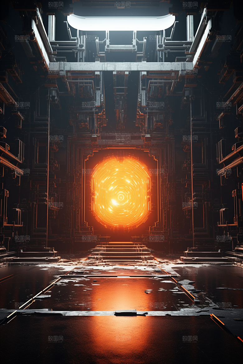 C4D科幻空间未来感模型背景