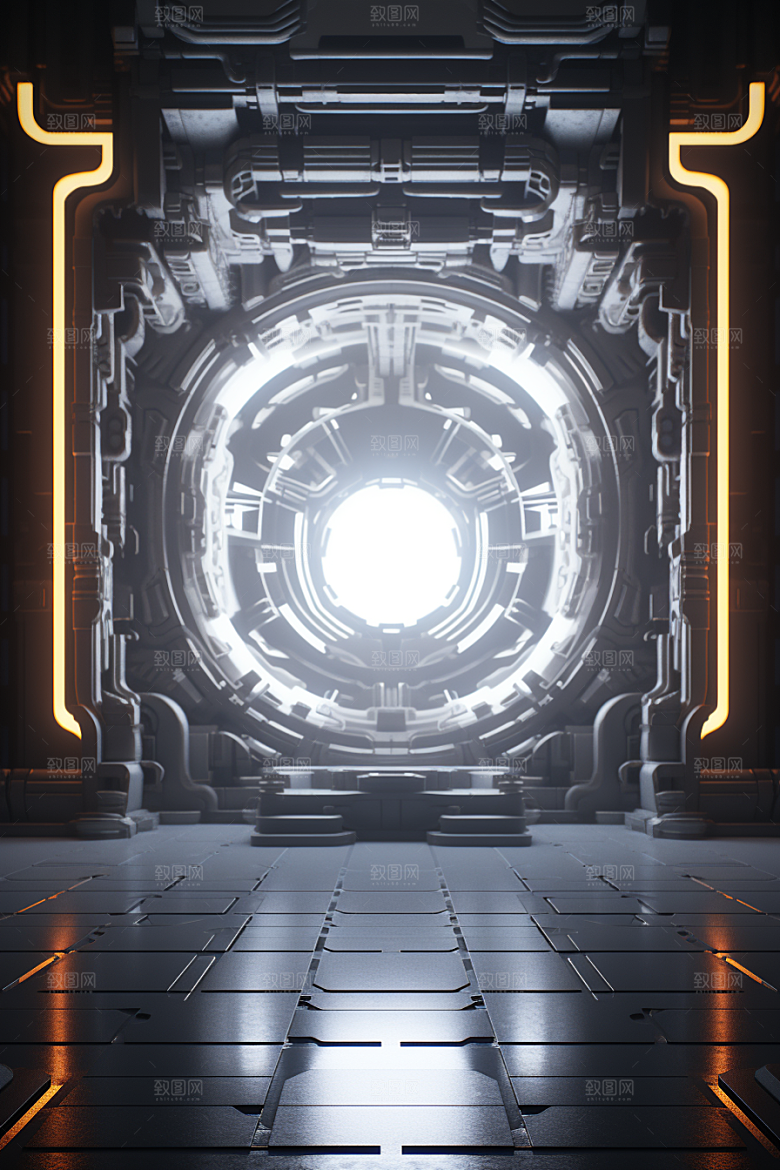 C4D科幻空间空间渲染背景