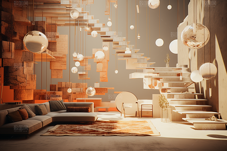C4D科幻空间未来感科技背景
