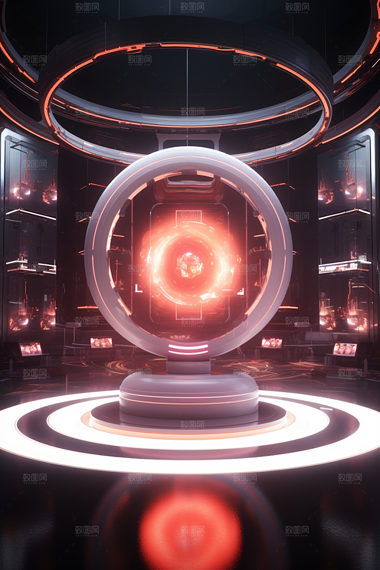 C4D科幻空间3D科技背景