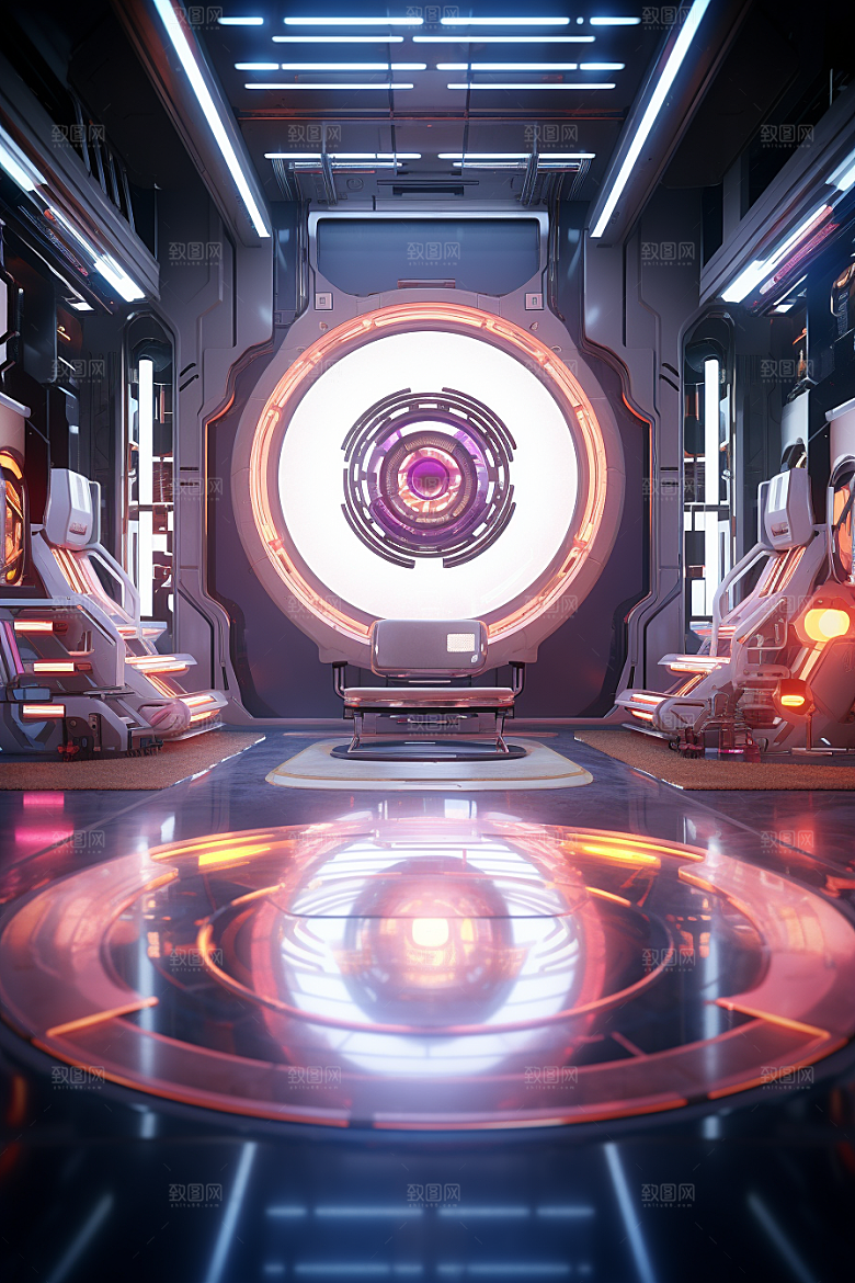 C4D科幻空间未来感效果背景
