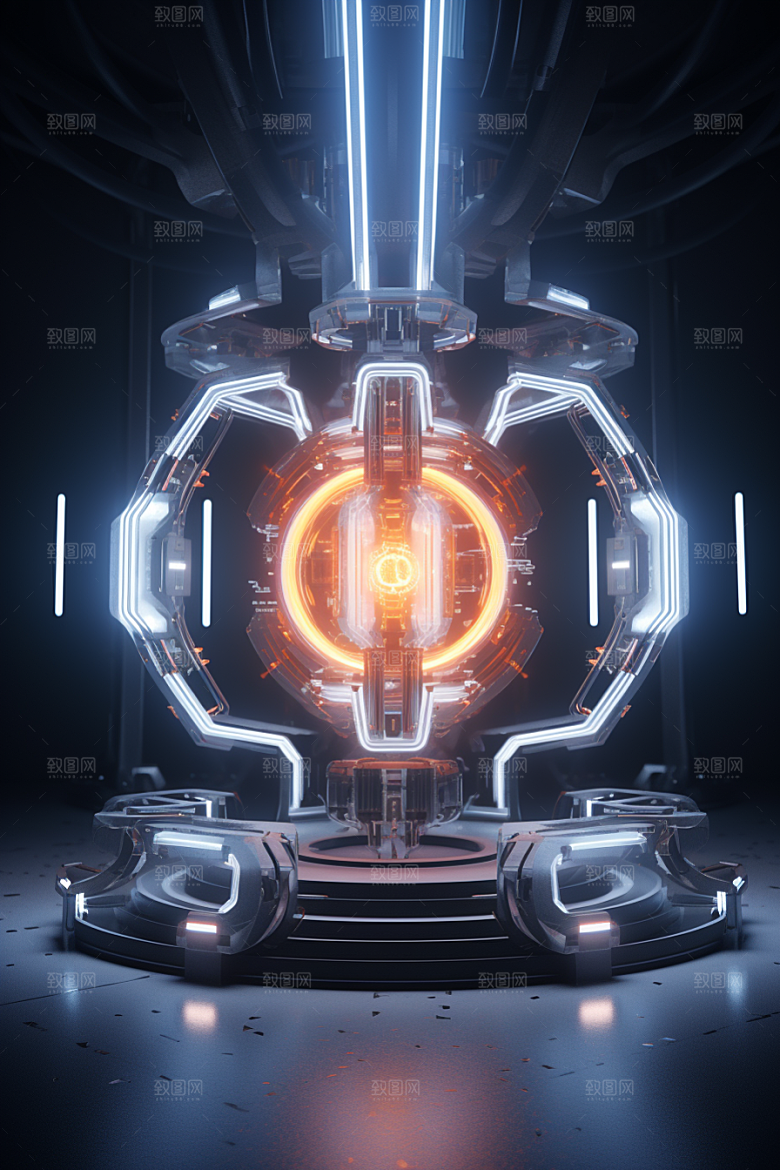 C4D科幻空间模型想象力背景