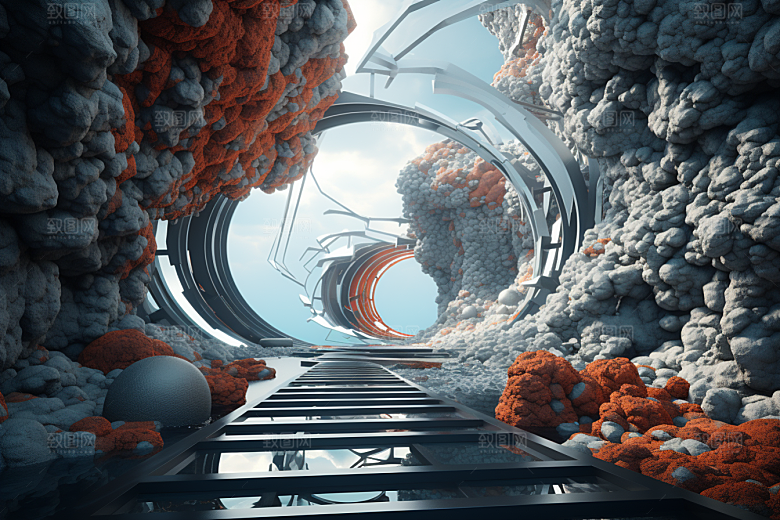 C4D科幻空间立体高清背景