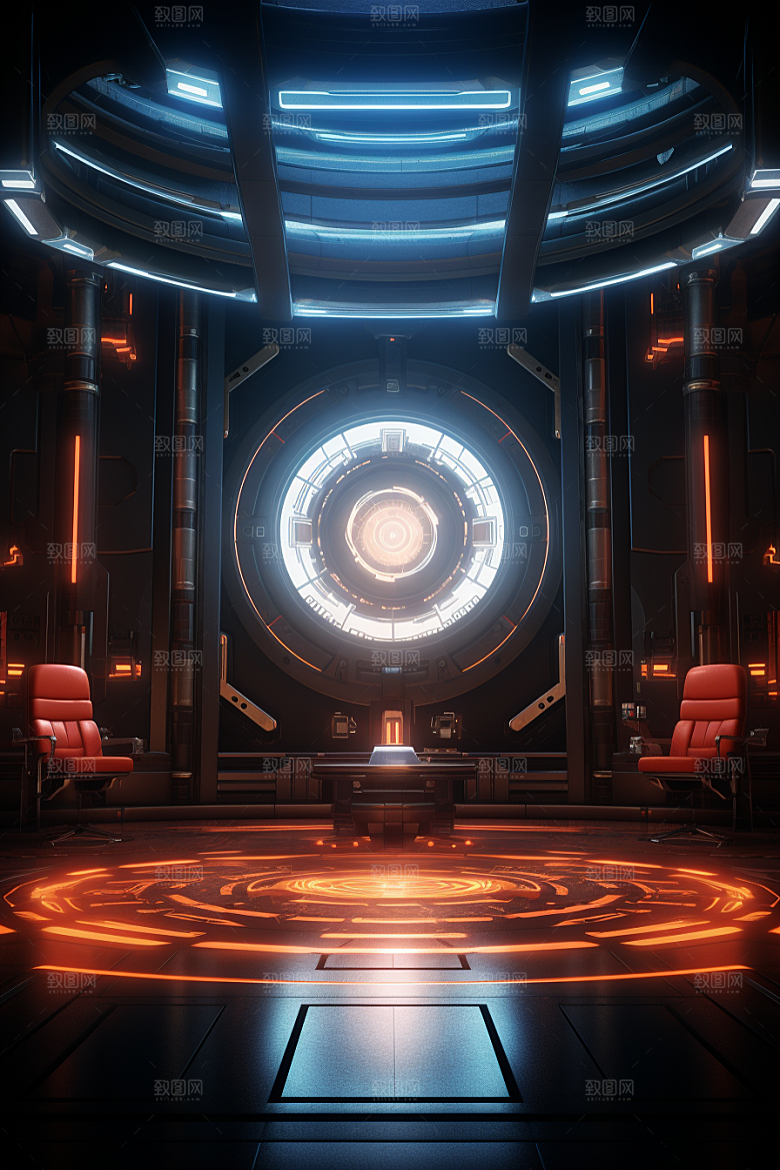 C4D科幻空间空间科技背景