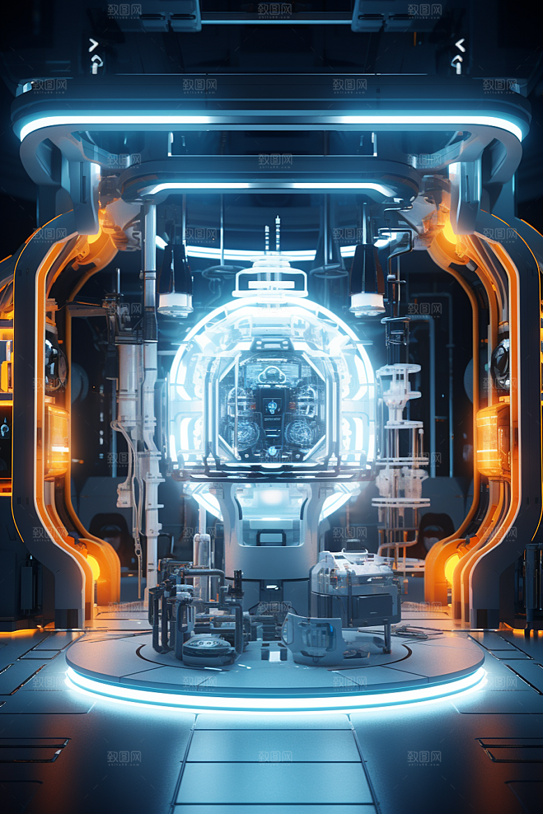 C4D科幻空间模型高清背景