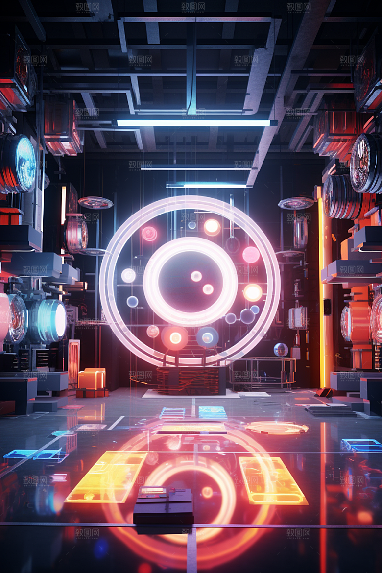 C4D科幻空间想象力未来感背景