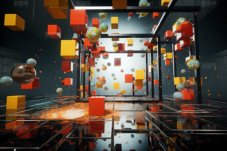 C4D科幻空间科技空间背景