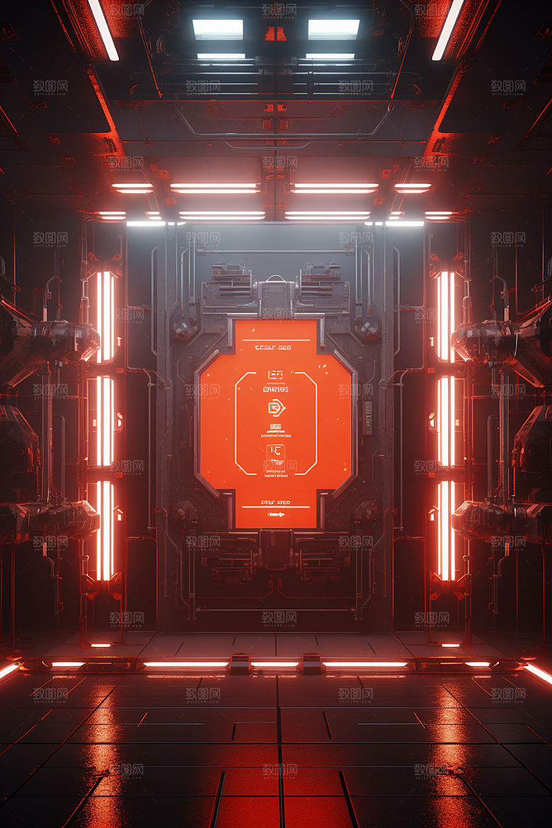 C4D科幻空间空间模型背景